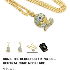 Sonic the Hedgehog x Gold and Blue Chao Necklace